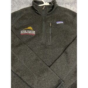 Patagonia Better Sweater 1/4 Zip Fleece Mens Medium BlackBC High School Hyde Ctr